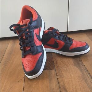 Nike Navy and Orange Athletic Shoes